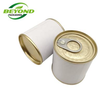 China Recyclable Paper Tube With Seal Can Health Food Supplements Packaging Paper Packaging Tubes With Easy Tear Lid for sale