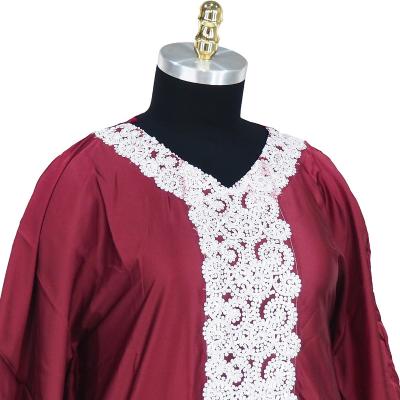 China 100% Polyester 5531# African Clothing Plus Size Loose Fitted Satin Boubou Sequined Appliques Embroidery Abaya for sale