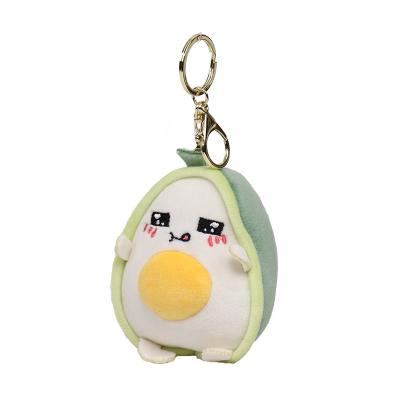 China Kawaii Anti Stress Avocado Plush Toy Key Chain Avocado Key Chain Custom Plush Toy Kawaii Custom Anti Stress Fruit Cartoon Anti Stress Toy for sale