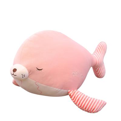 China Custom Plush Wholesale Custom Soft Cute Seal Pillow Plush Stuffed Cotton Soft Animal Toy for sale