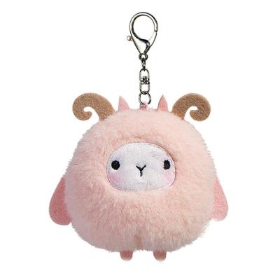 China Custom Soft Plush Toy Sheep Pink Plush Ornaments Decor Key Chain Custom Plush for sale