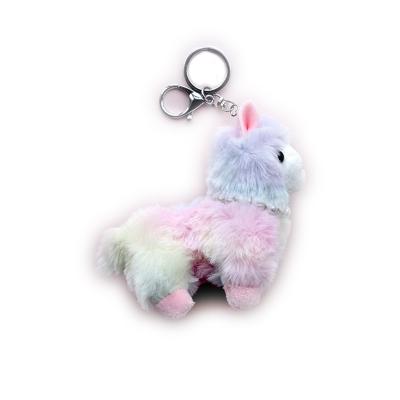 China Wholesale Cheap Custom Colorful Llama Plush Doll Kawaii Plush New Product Key Chain for sale