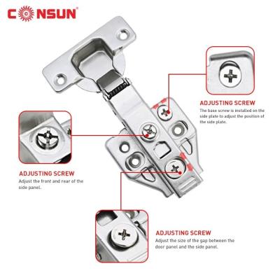 China Modern Hot Sale Furniture Accessories 3d Hydraulic Soft Hinge Cabinet Door Soft Closing Hinge for sale