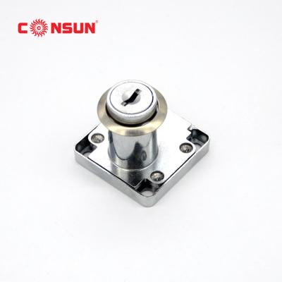 China Wholesale 138 Consun Lock Modern Furniture Hardware Square Shape Zinc Alloy Drawer Lock for sale