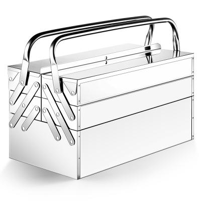 China General Portable Beautiful Appearance Hand Foldable Stainless Steel Tool Storage Furniture Empty Boxes For Hardware Tools for sale