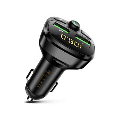 China Car Stereo MP3 Player Radio 5.0 Dual USB Ports Fast Wireless Charging Handsfree Car Charger MP3 Player for sale