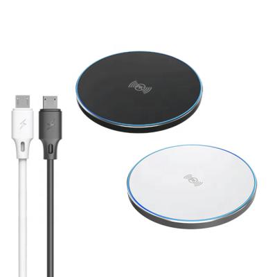 China 2021 New Design Alloy 10W Fast Charging Smart Breathing Lightweight Qi Wireless Charger for sale