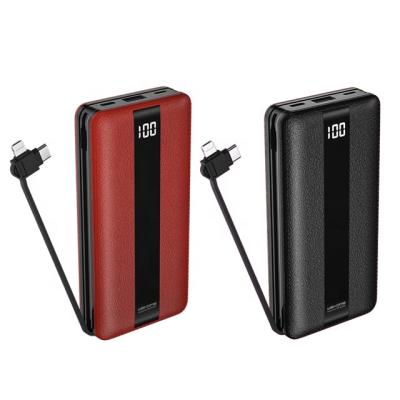 China PowerBank Fast Portable Charger Support 20000 mAh Quick Charge With A 3-in-1 Built In Cable Powerbank 20000mAh for sale