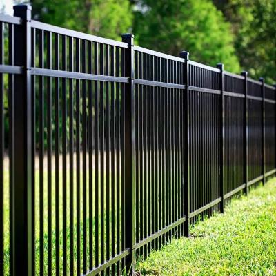 China JIAHE European Style PVC Metal Gate Wrought Iron Palisade Fence Coated Easily Assembled Fence Panels for Highway and Railway for sale