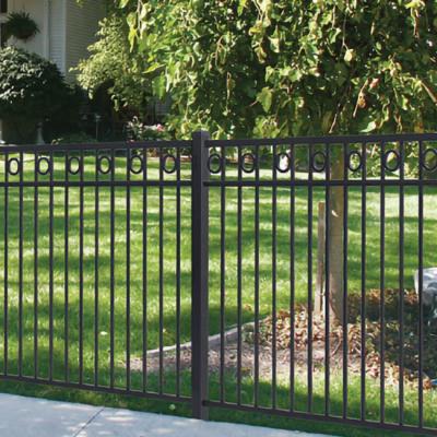 China JIAHE Easily Assembled European Style Decor Laser Cut Powder Coated Metal Palisade Garden Fence Panels For Road And Railway for sale