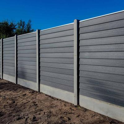 China Cheap Durable UV-Resistant Safe Privacy Yard Panel Panels Horizontal Wpc Easily Assembled Residential Fence for sale