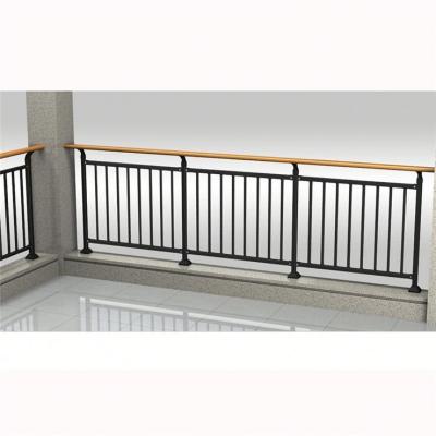 China Easily Compiled Stair Tempered Glass Moderniron Balcony Railings Designs Iron Window Grill Bronze Color Railing for sale