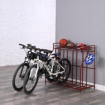 China JIAHE Durable Indoor 4 Bike Rack Parking Rack With Storage For Garage for sale