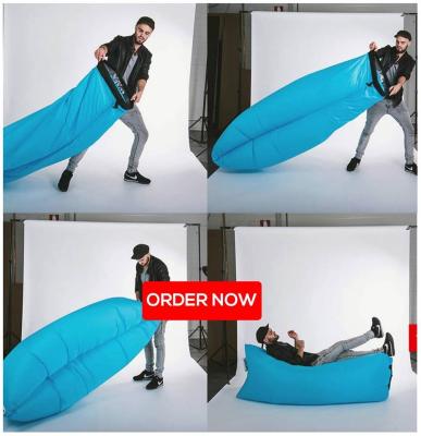 China ltralight Fabric and 3 Season Type Convenient Inflatable Lounger Hangout Oblong Inflatable Air Lounger for sale