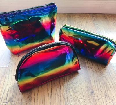 China New design PVC storage case laser cosmetic makeup bag for sale