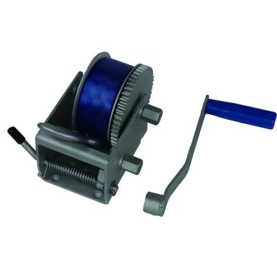 China Dacromet High Quality 1500lbs BOAT Hand Cracked Winch With Strap for sale