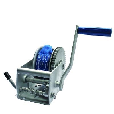 China BOAT Trailer Winch 3:1 Webbing Rope 100lbs With S Hook 1100lbs For Boat for sale