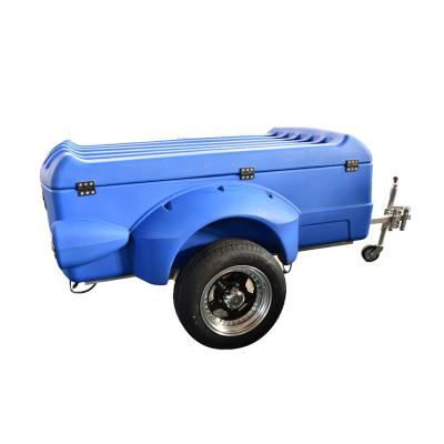 China New Travel Trailer Travel Trailer Implements Blue Plastic Camping Trailers For ATV for sale