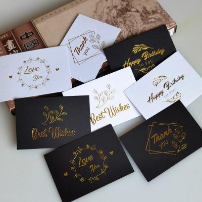 China China wholesale high quality rose gold foil greeting/thank you/wedding thank you card/gift box decoration card message card for sale