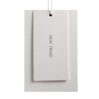 China Thick Luxury Apparel Cardboard Custom Design Apparel Swing Hang Tags With Paper LOGO for sale