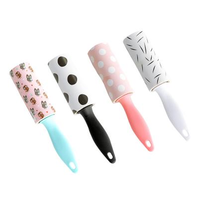 China Double Sided  Portable  Pet Hair Remover Lint Roller Manual Plastic ZYG0033 Offer print for sale