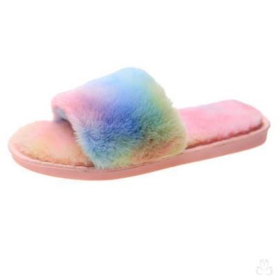 China Lightweight Fuzzy Comfortable Winter Furry Spa House Slippers For Ladies for sale