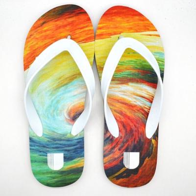 China Fashion Trend PE Outsole PVC Strap Beach Flip Flops Rubber Sandals Men Slipper for sale