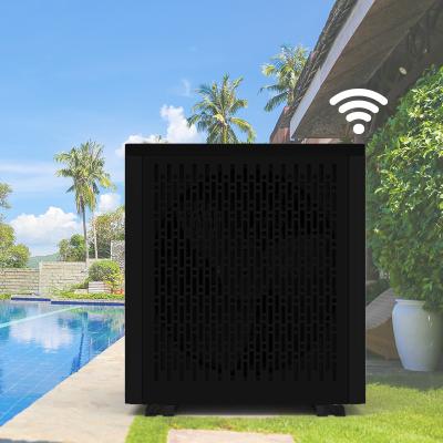 China Outdoor new design R32 smart wifi above ground electric water heater for swimming pool heater for sale