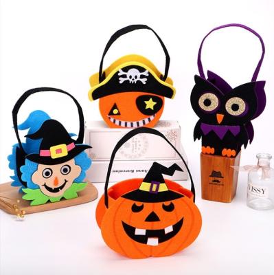 China Halloween Non-woven Tote Bag with Ghost Pumpkin Felt Cloth Decoration Props for sale