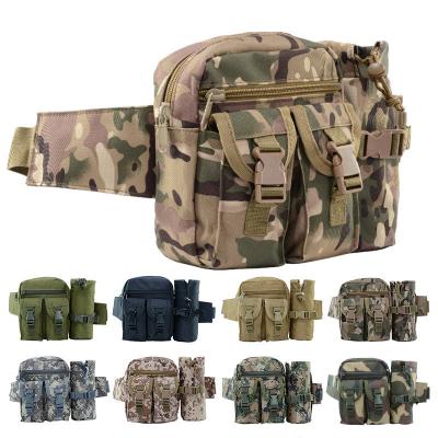 China Color personalizado Oem Hombres Camo Tactical Fanny Pack Utilidad Bolsa de cintura con botella de agua en venta