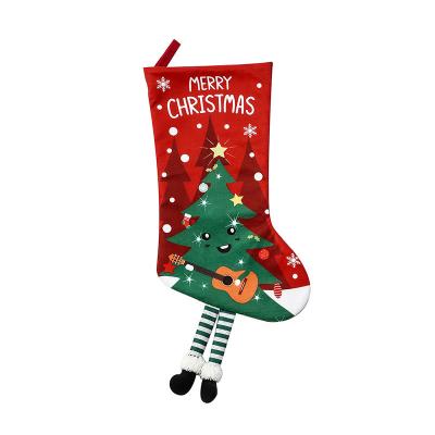 China Open Closure Type Christmas Stocking Decoration Snowman Gift Bag for Fireplace Pendant for sale