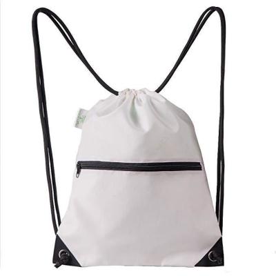 China HAJJ Drawstring Bag Durable Reusable Backpack for Comfortable Polyester Slipper Shoes for sale