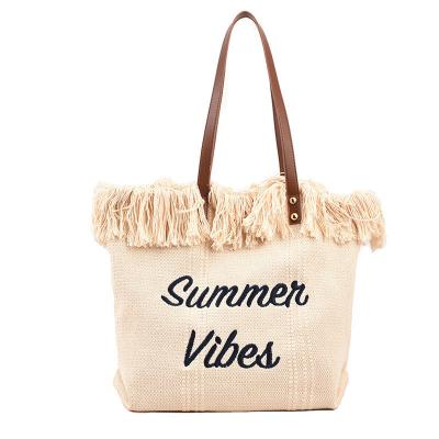 China Stylish Ostrich Pattern Canvas Handbag Ideal for Casual Summer Outings and Shopping for sale