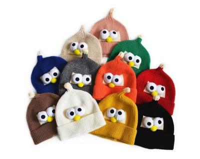 China Unisex Winter Cartoon Wolle Hut Katze Bruder Stricken Eye Hat für Jungen und Mädchen'Trend zu verkaufen