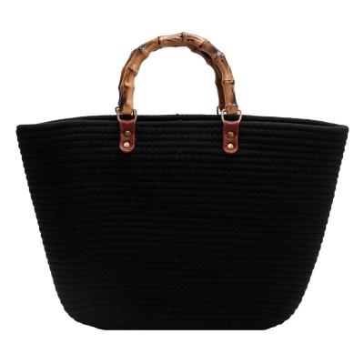 China Stylish Women Woven Beach Straw Handbag Casual Handmade Hollow Out Rattan Shoulder Bags for sale