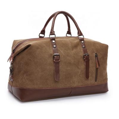 China Waterproof and Wear-resistant Color Fading Treatment Canvas Travel Bag for Short Trips for sale