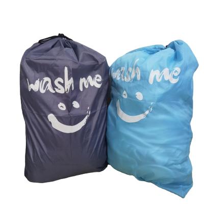 China Customized Color Drawstring Nylon Laundry Bag for Heavy Duty Washing in Fashion Style for sale