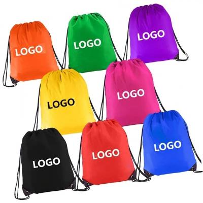 China String Closure Nylon Polyester Geometrisch Patroon String Drawing Backpack voor fitness en reizen Te koop