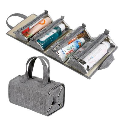 Chine Fermeture à fermeture à glissière suspendu sac de maquillage à rouleaux de voyage toilettes kit organisateur pour femmes à vendre