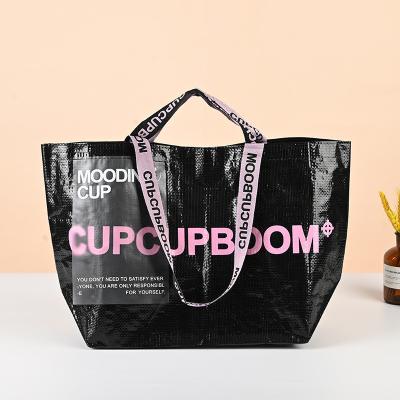 China Handled Style Durable Pe Pp Woven Shopping Bag Tote with Custom Logo and Lamination for sale