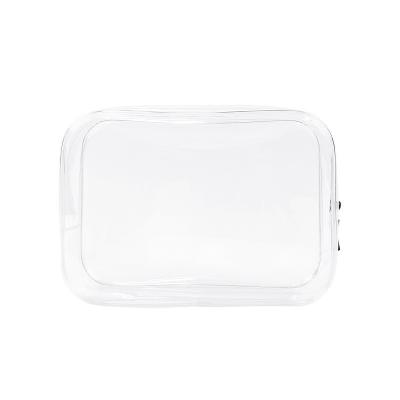 Chine Pvc fermeture à glissière toilette sac cosmétique taille personnalisée logo sac de maquillage clair pour les femmes style de mode à vendre