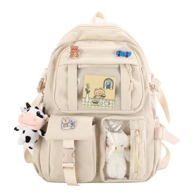 China Customized Farbe koreanischer Rucksack Chinesisch niedlich schicke Kawai Schultaschen für High School Teenager zu verkaufen