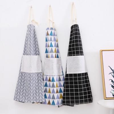 China Unisex Adjustable Bib Aprons with Water and Oil Resistance Hand Drawn Printing Methods for sale