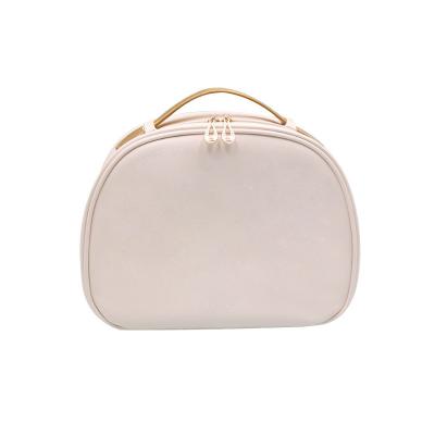 China Makeup Cosmetic Solid Color Waterproof PU Cosmetic Bag for Travel and Toiletries for sale