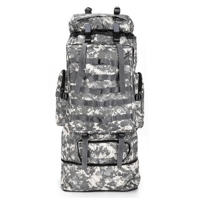 China Acceptable OEM/ODM Camouflage Pattern 100L Mountaineering Bag for Outdoor Activities for sale