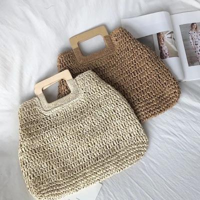 Cina Borse scolastiche Eco-friendly Portable Casual Rattan Large Tote Bag for Lady Straw Handbag in vendita