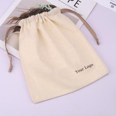 China Eco-friendly Cotton Fabric Drawstring Swimsuit Cloth Storage Bag with Waterproof Lining for sale