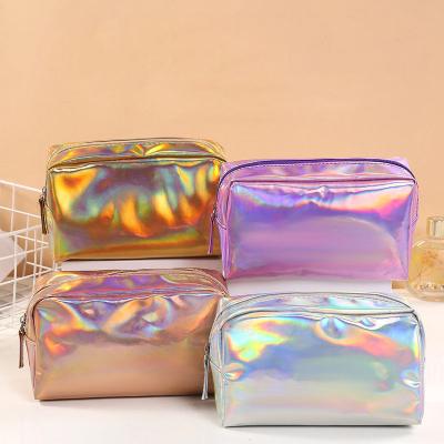 China Custom PU leer laser zak potlood hoesje waterdicht borstel zak make-up zak cosmetische zakken Te koop