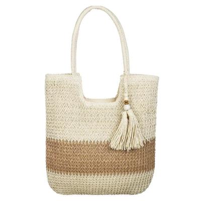 China Saco de palha de verão Tote Raffia OEM / ODM Aceitável para moda Ladies Crochet Beach Bag à venda