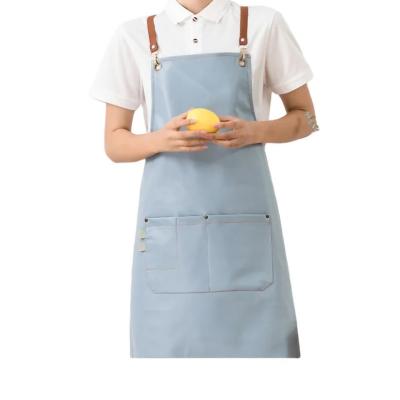 China Grill Restaurant Bar Shop Cafes Beauty Nails Studios Uniform Custom Leather Apron for Chef in Cotton for sale